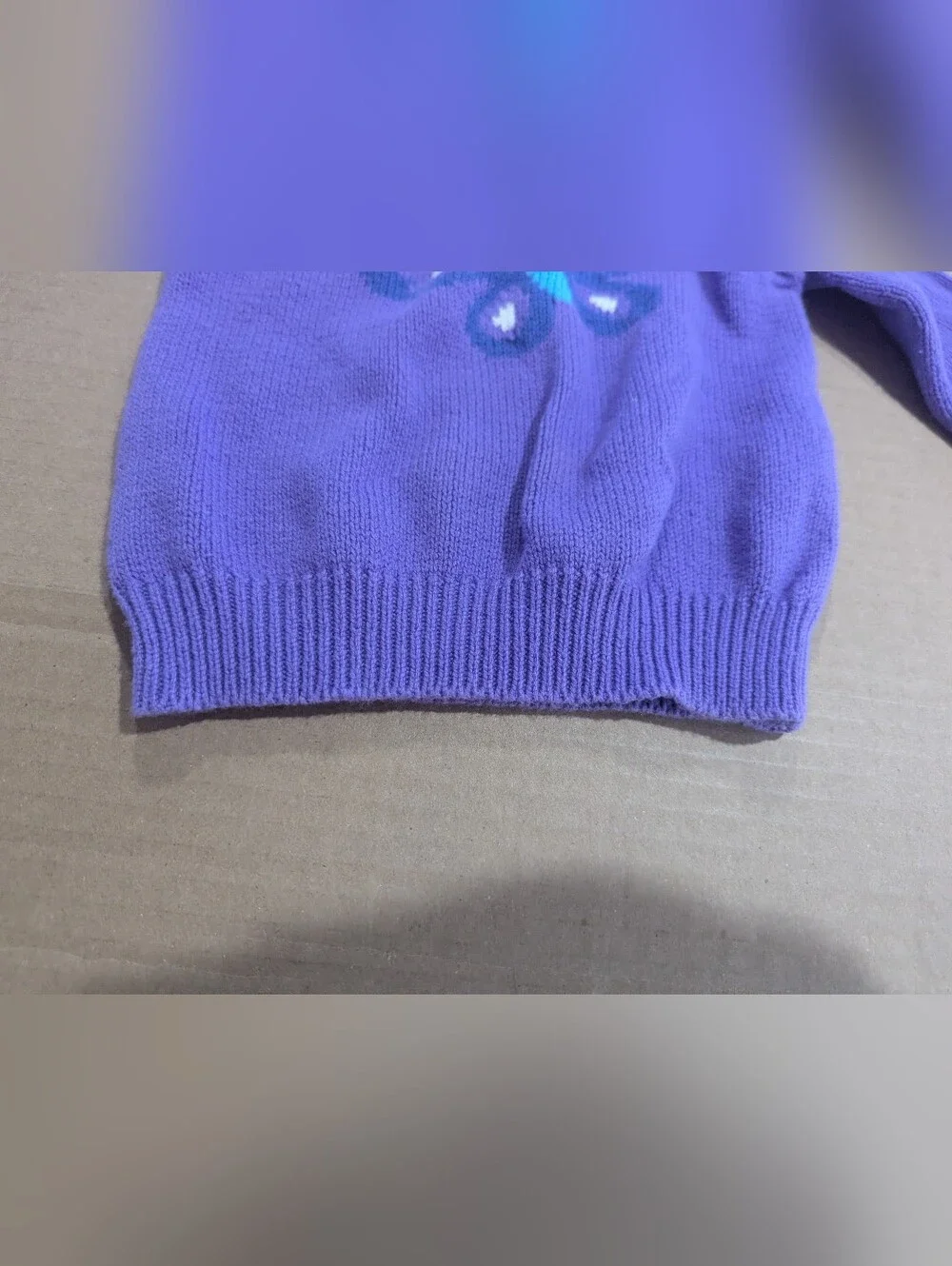 The Children's Place Purple Butterfly Crew Neck Sweater Sz 12-18 Mo *NWOT
